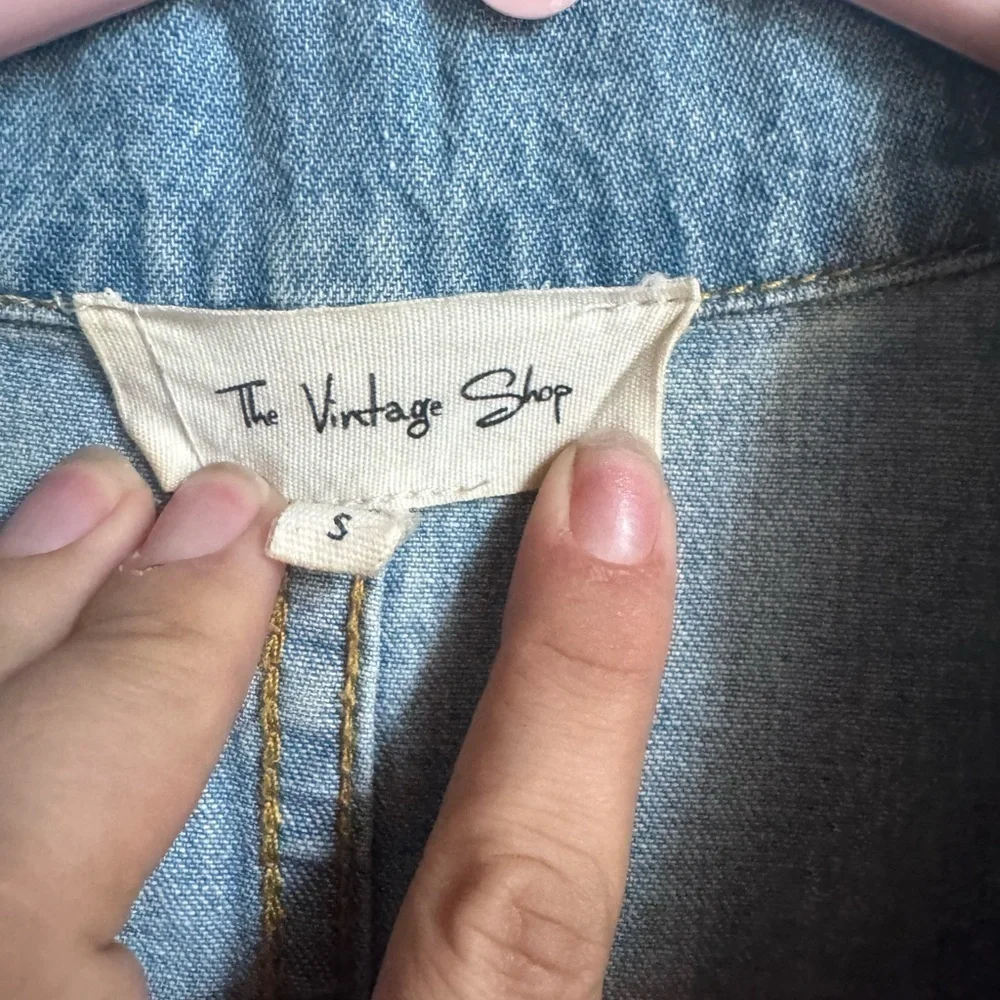 Vintage Denim Jumpsuit S Minimal Utility Scandi Workwear Boho Casual Chic - Picture 3 of 5